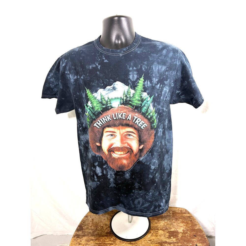 Bob Ross Think Like a Tree Tie Dye Graphic T-Shirt